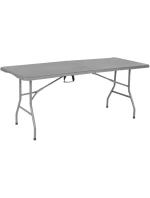 SKLÁDACÍ STOLEK V KABELCE 180x70 cm MAX.100 kg ŠEDÝ