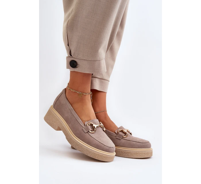 Zazoo 3429 Zamszové Dámské Mokasíny S Ozdobou Hnědé