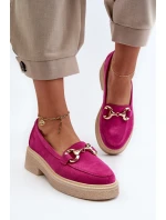 Zazoo 3429 Semišové Dámské Mokasíny S Ozdobou Fuksie