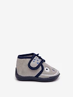 Dětské pantofle na suchý zip šedé Jeselle