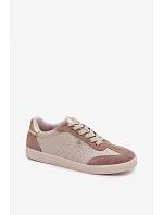Dámské tenisky z přírodní kůže model 22101249 Béžové - S.Barski Dámské tenisky z přírodní kůže model 22101249 Béžové - S.Barski
