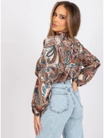 Bluzka DHJ BZ model 19755075 ciemny bezowy - FPrice Bluzka DHJ BZ model 19755075 ciemny bezowy - FPrice