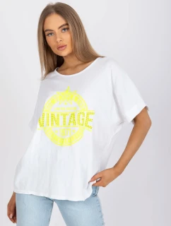 Tričko DHJ TS 6860.26X bílá a žlutá