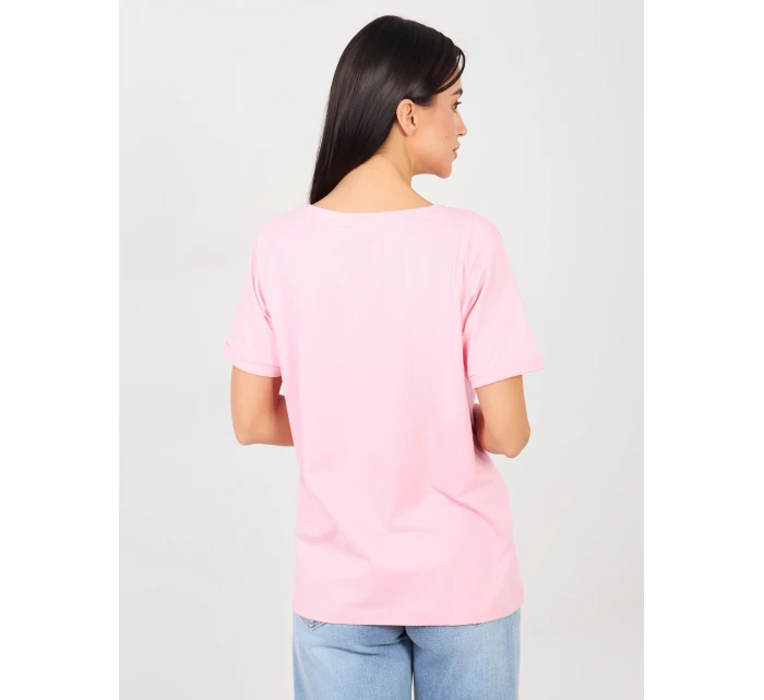 T shirt RV TS model 21889049 jasny różowy - FPrice T shirt RV TS model 21889049 jasny różowy - FPrice