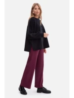 model 21379933 Pletená mikina uvolněného střihu černá - BeWear model 21379933 Pletená mikina uvolněného střihu černá - BeWear