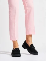 Luxusní černé mokasíny dámské platforma Luxusní černé mokasíny dámské platforma