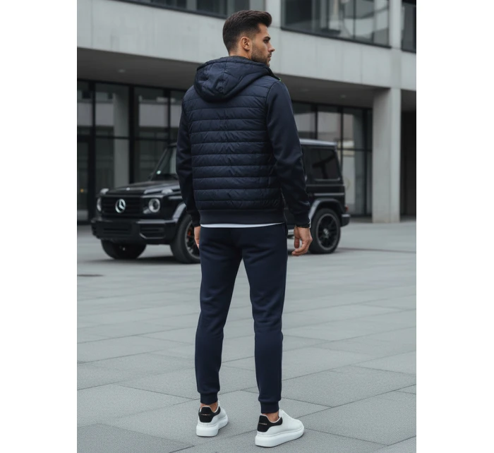 FashionStreet pánská tmavě modrá prošívaná přechodná bunda TX4392