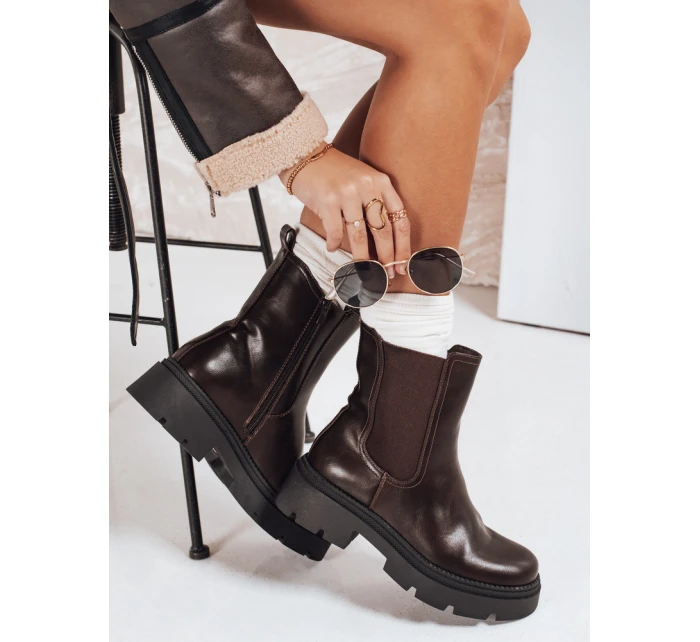 FashionStreet hnědé dámské boty ZY1208