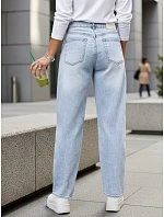 Dámské džíny baggy fit volného střihu modré FashionStreet UY2925