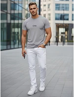 Pánské bavlněné šedé tričko s potiskem FashionStreet NX5125R Pánské bavlněné šedé tričko s potiskem FashionStreet NX5125R