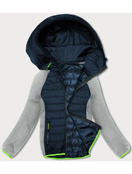 Tmavě modro-šedá lehká dámská sportovní bunda (8M913-215) Tmavě modro-šedá lehká dámská sportovní bunda (8M913-215)