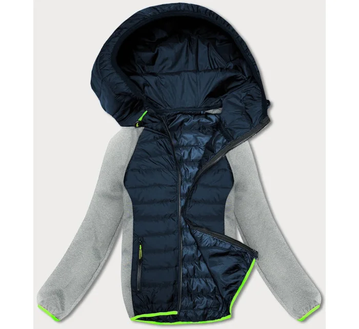 Tmavě modro-šedá lehká dámská sportovní bunda (8M913-215) Tmavě modro-šedá lehká dámská sportovní bunda (8M913-215)