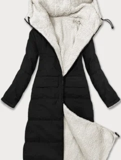 Černá oboustranná zimní bunda s kožešinou model 21248608 - J.STYLE