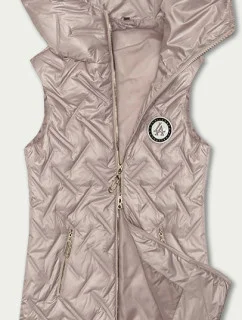 Dámská prošívaná vesta v barvě s kapucí model 20943173 - S'WEST