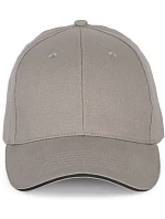K-up KP 185 6 panelová sandwich kšiltovka 20.0185 light grey/dark grey