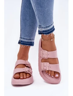 Dámské Pěnové Pantofle Na Platformě Růžové model 21697847 - EVENTO