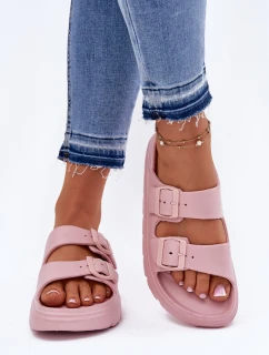 Dámské Pěnové Pantofle Na Platformě Růžové Melorea