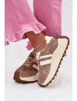 z semiše na masivní platformě  Béžové model 22031733 - D&A