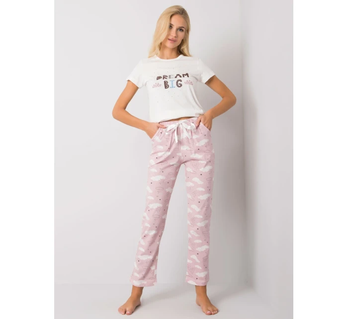 Pyžamo BR PI 3256 bílé a růžové Pyžamo BR PI 3256 bílé a růžové