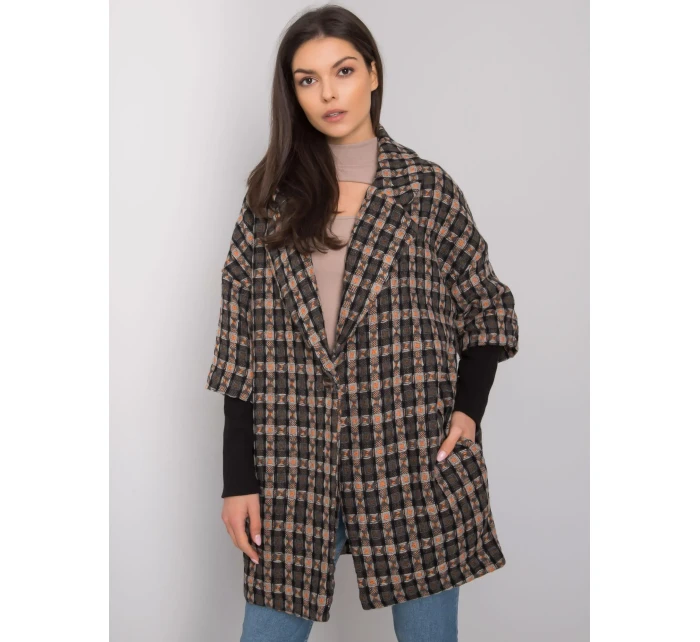 CHA coat PL 0466.05X šedá černá CHA coat PL 0466.05X šedá černá