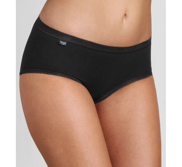 Kalhotky Sloggi Basic+ Midi 2P černá 0004 - Triumph Kalhotky Sloggi Basic+ Midi 2P černá 0004 - Triumph