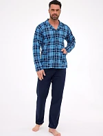 Cornette pyžamo 114/82 dlouhé/r M-2XL pánské pyžamo na zip