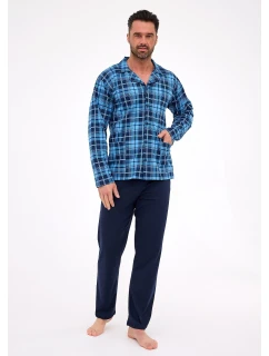 pyžamo model 21314920 dlouhé/r M2XL pánské pyžamo na zip - Cornette