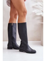 Dámské Kožené Polokozačky Na Zip Lewski 3616 Černé Dámské Kožené Polokozačky Na Zip Lewski 3616 Černé