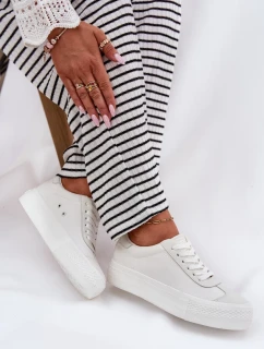 Dámské tenisky na platformě Big Star – bílé