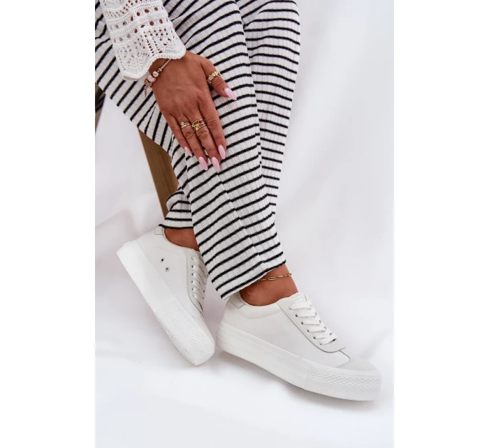 Dámské tenisky na platformě Big Star – bílé Dámské tenisky na platformě Big Star – bílé