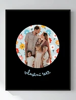 Personalizovaný magický fotoobraz v rámu - 40x50 - výřez fotky na podkladu