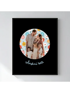 Personalizovaný magický fotoobraz v rámu - 40x50 - výřez fotky na podkladu