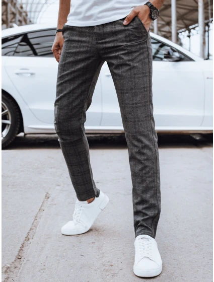 Pánské ležérní tmavě šedé kalhoty model 21977271 - Dstreet