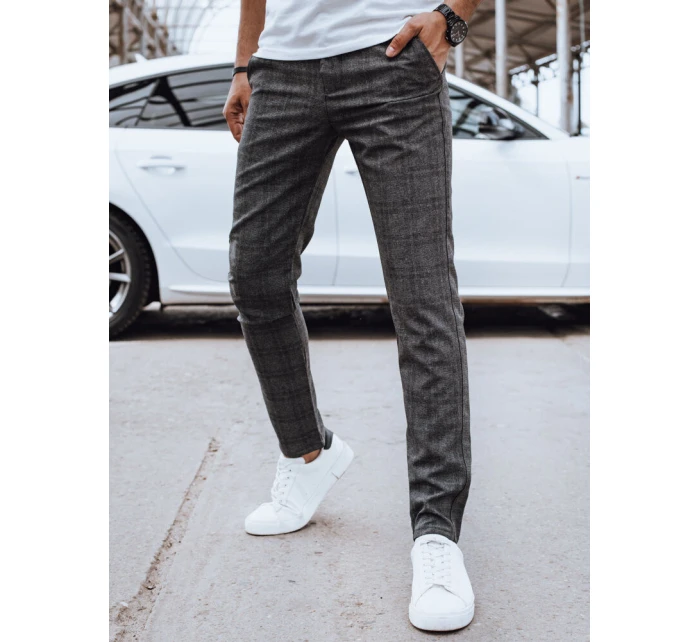 Pánské ležérní tmavě šedé kalhoty model 21977271 - Dstreet