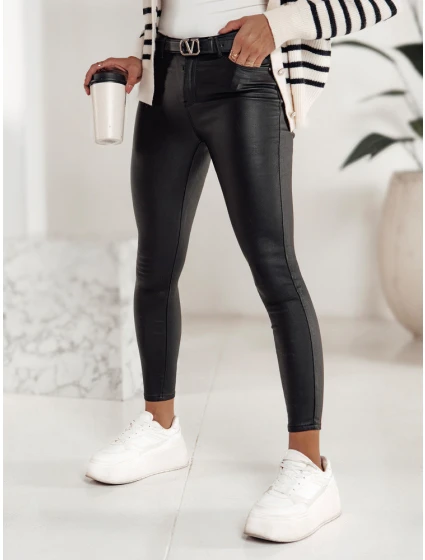 Dámské voskované kalhoty FEMINERO black FashionStreet UY2220