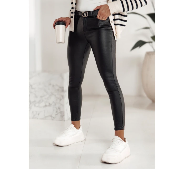 Dámské voskované kalhoty FEMINERO black FashionStreet UY2220