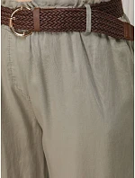 Dámské kalhoty z lyocellu se širokými nohavicemi v barvě mokka, FashionStreet UY3082 Dámské kalhoty z lyocellu se širokými nohavicemi v barvě mokka, FashionStreet UY3082