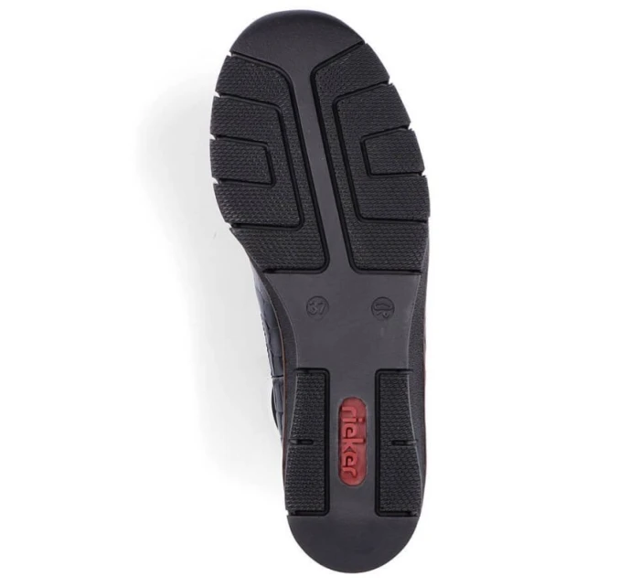 Kožené boty z hadí kůže Rieker W R474 černé Kožené boty z hadí kůže Rieker W R474 černé