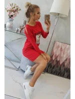 Šaty s potiskem Dream červené Šaty s potiskem Dream červené