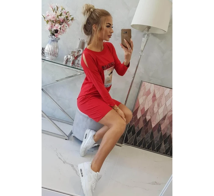 Šaty s potiskem Dream červené Šaty s potiskem Dream červené