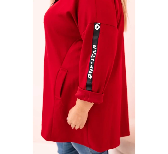 Dámská mikina s ozdobnými rukávy černá masełkowa