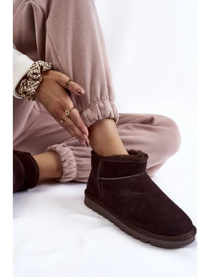 Dámské semišové nízké boty do sněhu model 21601982 - Boto Dámské semišové nízké boty do sněhu model 21601982 - Boto