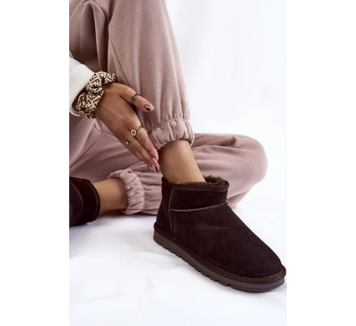 Dámské semišové nízké boty do sněhu model 21601982 - Boto Dámské semišové nízké boty do sněhu model 21601982 - Boto