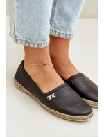 Elegantní Kožené Espadrilky Dámské model 21684110 Černé - Zazoo