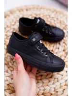 Dětské Kožené Tenisky BIG STAR EE374034 Černé Dětské Kožené Tenisky BIG STAR EE374034 Černé