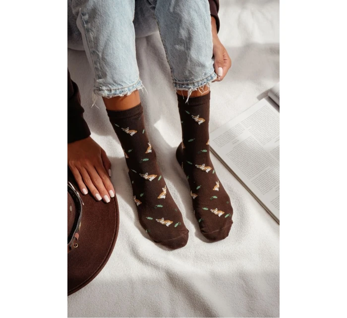 Dámské ponožky Lišky a listy 0200.182