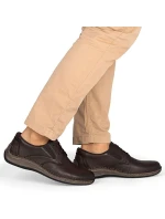 Rieker 05211-25 pánské pohodlné hnědé kožené polobotky