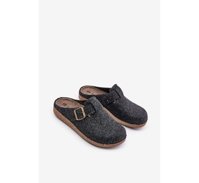 Pánské Pantofle S Přezkou Pantofle  Grafitové model 21677492 - Inblu