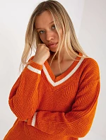 Dámský svetr LC SW 8023 tmavě oranžový