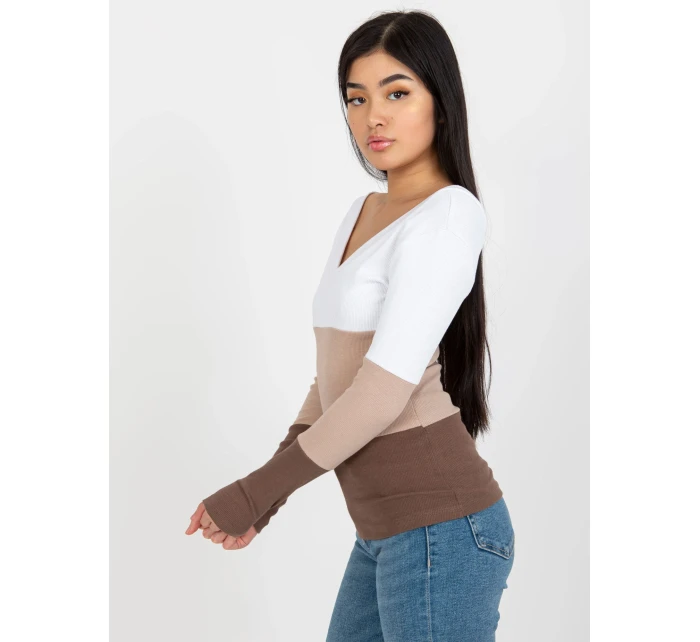 Halenka RV BZ 8429.18P bílo-hnědá Halenka RV BZ 8429.18P bílo-hnědá